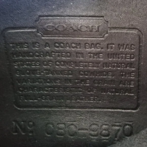 Vintage Coach Navy Court Crossbody Handbag + Hangtag 9870 - Picture 11 of 14